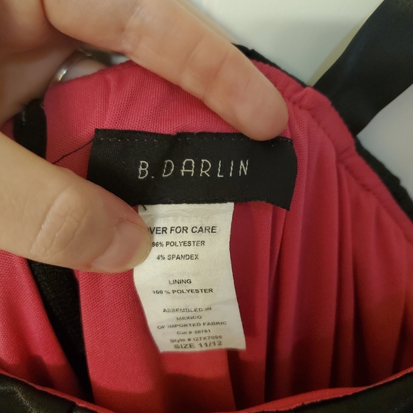 B Darlin Black Dress - Size 11/12 - Picture 3 of 3